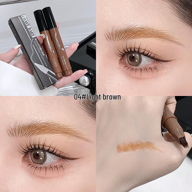 COAST BABY Zachte Inktwenkbrauwpotlood met Meerdere Punten voor Gedefinieerde, Natuurlijke, Langhoudende Wilde Wenkbrauwen