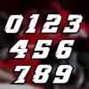 1PC Motorcycle Reflective Sticker,Helmet Decoration,Waterproof And Wear-Resistant,Arabic Numeral Sticker,Motorcycle Accessories
