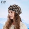 Winter Warm Plaid Knit Hat For Men Women Fleece Lined Earmuff Beanie
