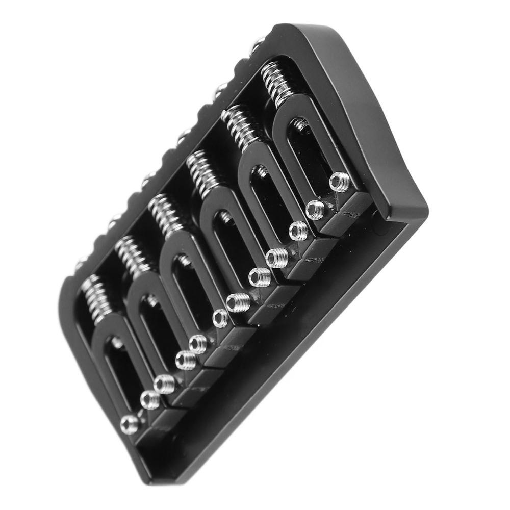 Black\Silver Electric Guitar Fixed Bridge Hardtail Saddle Bridge Electric Guitar Replacement