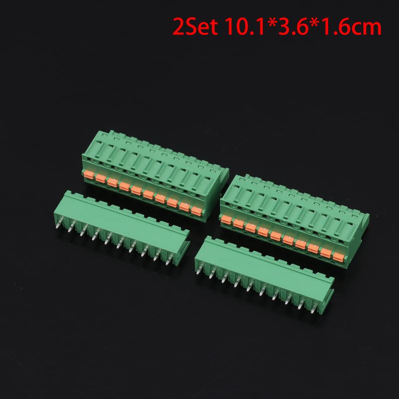 Spring Type Terminal Block 2Edgkd-5.08Mm Plug-In Terminal Block Copper Core Male And Female Terminals