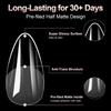 Alomd/Coffin/Square/Stilettos Fake Nail Tips,Clear Acrylic False Nail 10Sizes Press On Nail for DIY Nail Extensions