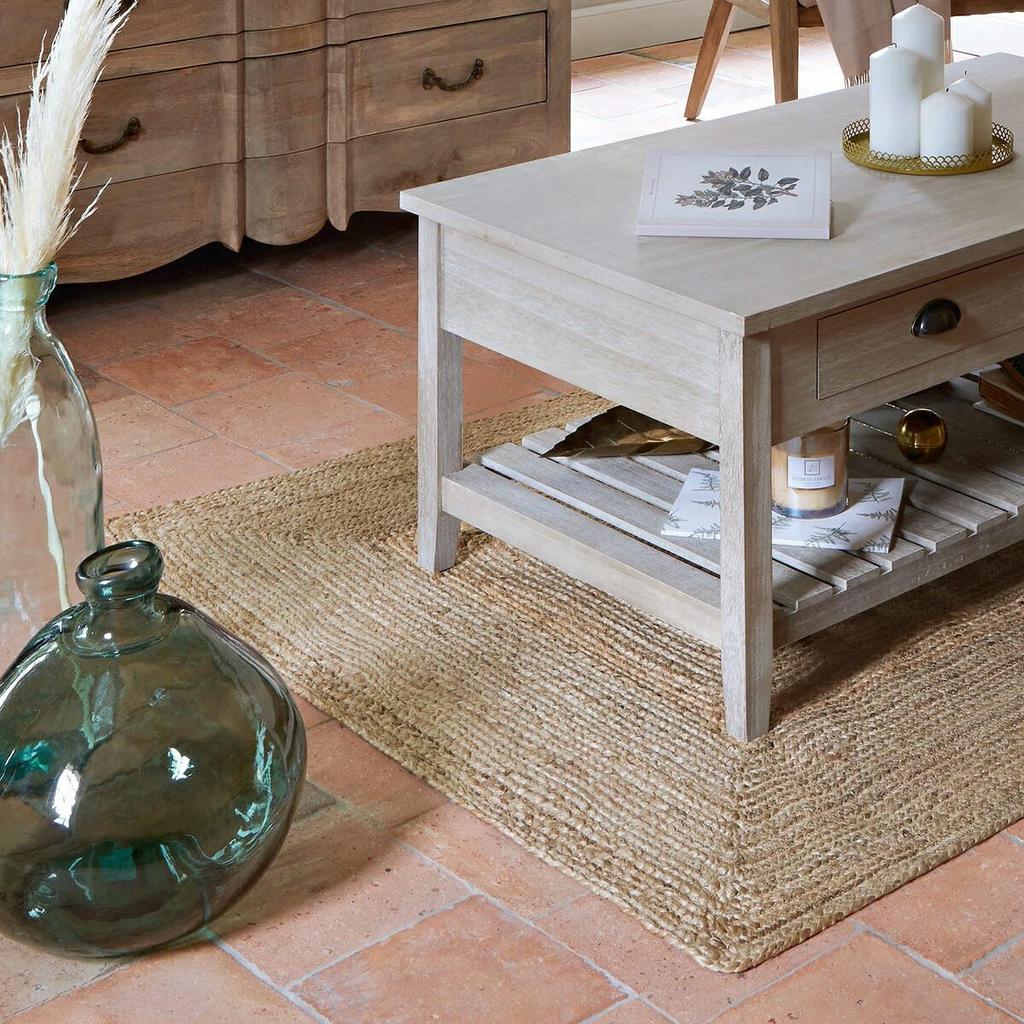 JUTE RUG 120x170cm NATURAL Boho Style