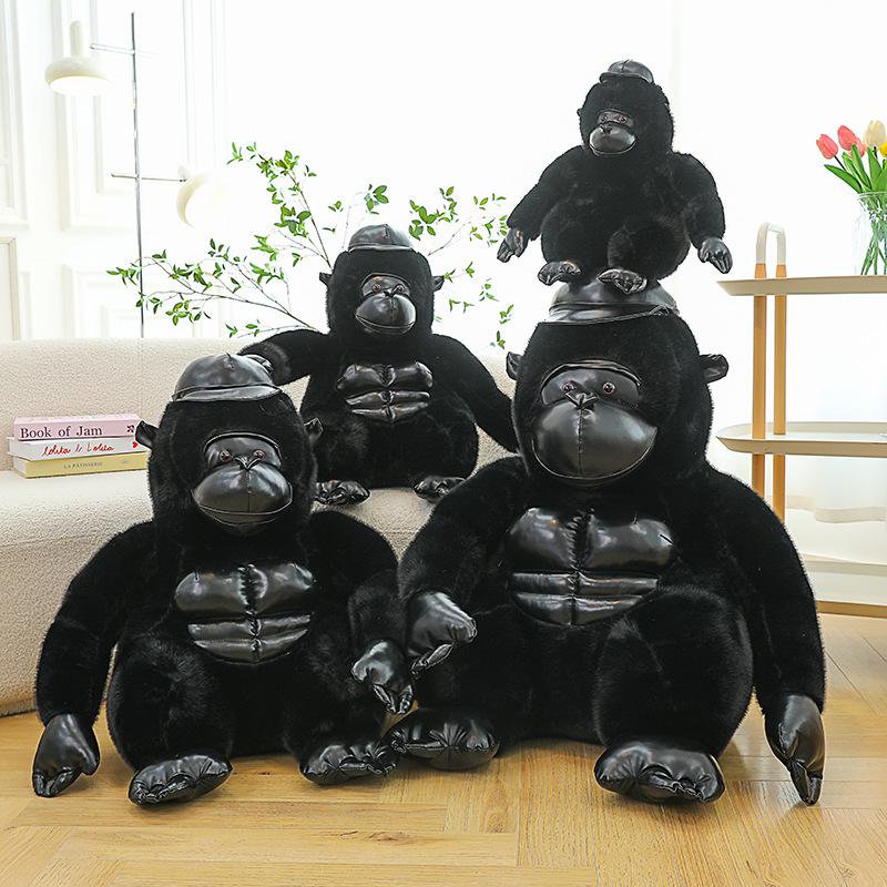 Golden Eagle Orangutan Doll Plush Toy Black King Kong Cute Funny Ugly Doll Ragdoll Boys and Girls Throw Pillow