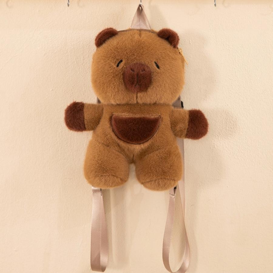 Kids Capybara Doll Plush Backpack Kawaii Animal Plushie Toy Fur Bag Children's Schoolbag Mini Knapsack Bags Gifts for Girlfriend