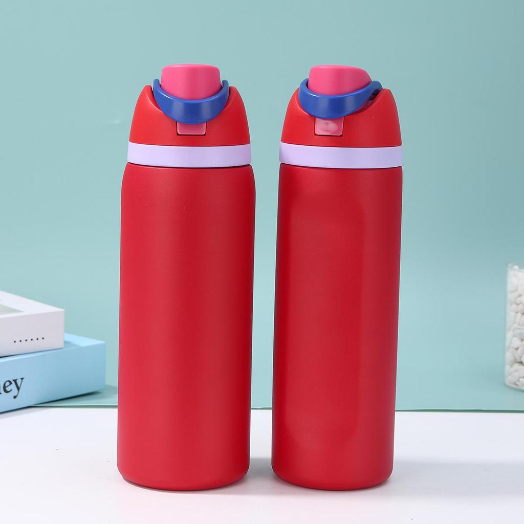 Yaratıcı Geniş Kapasiteli 304 Paslanmaz Çelik El Tipi Spor Termos Su Şişesi