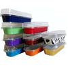 50 Pcs  Tin Foil Box Oven Air Fryer Tin Carton Food Barbecue and Baking Aluminum Foil Plate Household Cake Mold