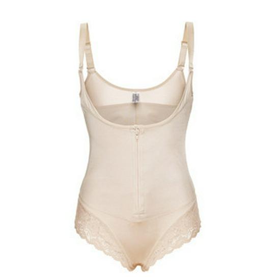 European Lace Zipper Bodysuit: Rubber Chest Binding, Abdomen Tightening, Hip-Lifting, Body-Shaping Lingerie for Women