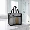 Portable PVC Mesh Makeup Bag Solid Color Large Capacity Toiletry Storage Bag Lightweight Breathable Cosmetic Storage Bag Travel