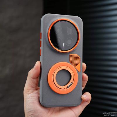 Für Honor Magic 8 Pro Hülle Magnetisch Für MagSafe Luxuriös Silikon Leder Halter Ring Rückseite Kühlend Stoßfest Stoßfänger