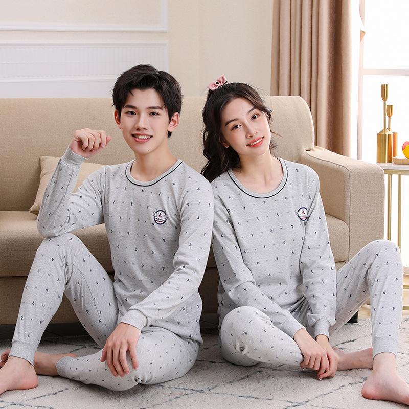 Children's Pure Cotton Thermal Underwear Set - Boys and Girls Pajamas for Autumn