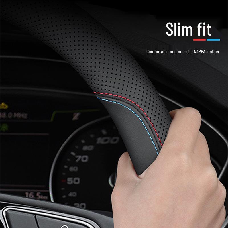 Premium Leather Anti-slip Steering Wheel Cover for Geely Galaxy L7/L6/E8 - Ultra-thin Design