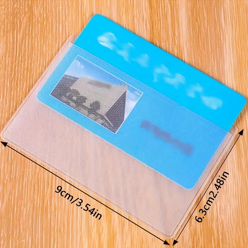 10pcs Transparent Card Sleeves - Reusable, Dustproof, Scan-Friendly Design for Credit, ID,and Bus Cards Ideal for Home, Office, and Gift Use