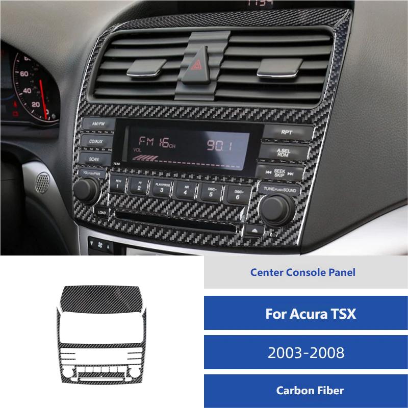 For Acura TSX 2003-2008 Car Carbon Fiber Black Stickers Car Interior Decorative Accessories