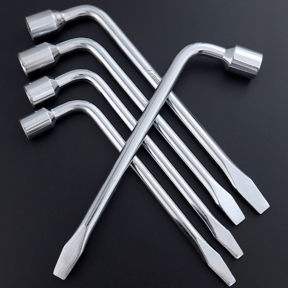 Cheie tubulară tip L 17/19/21mm Cheie tubulară pentru prezoane Instrument de reparare Cheie pentru roata de rezervă Reparații auto