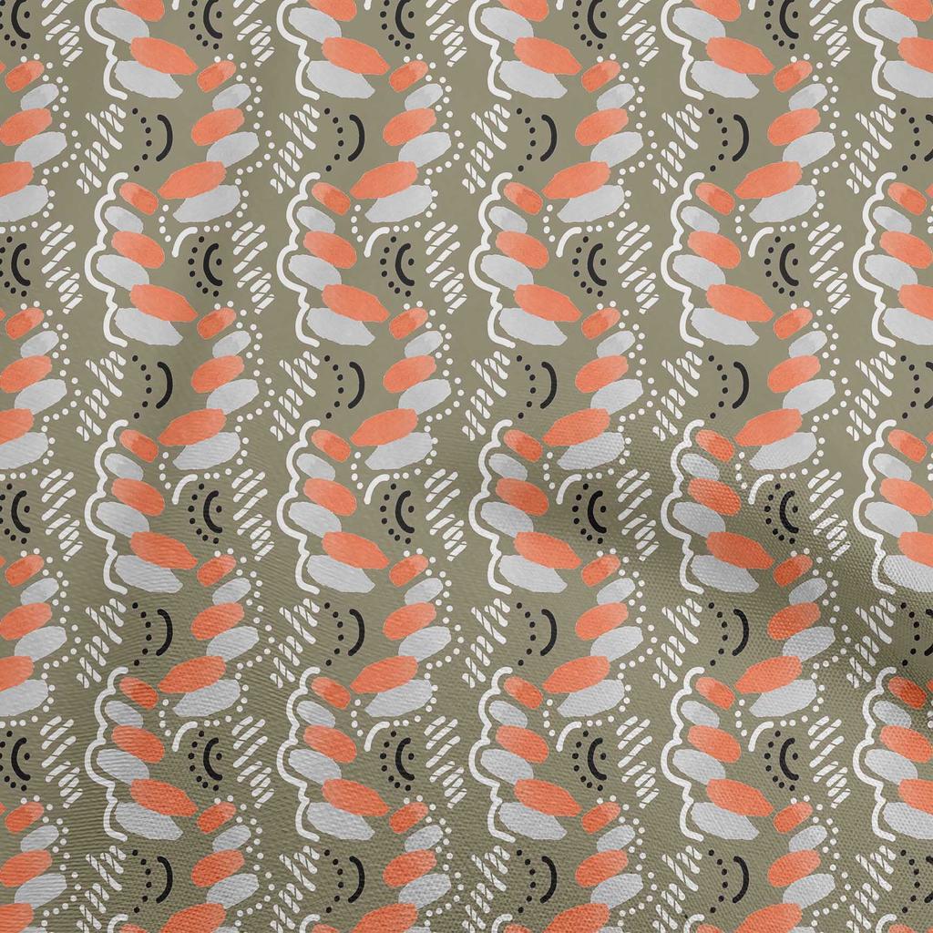 oneOone Georgette Viscose Black Fabric Abstracts Sewing Material Print Fabric By The Yard 42 Inch