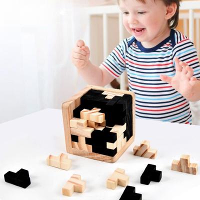 3D kostka Luban Proplétací Kreativní Vzdělávací Dřevěná Hračka Mozek Mysl Rané Učení Hra Dárek Pro Děti Písmeno 54T