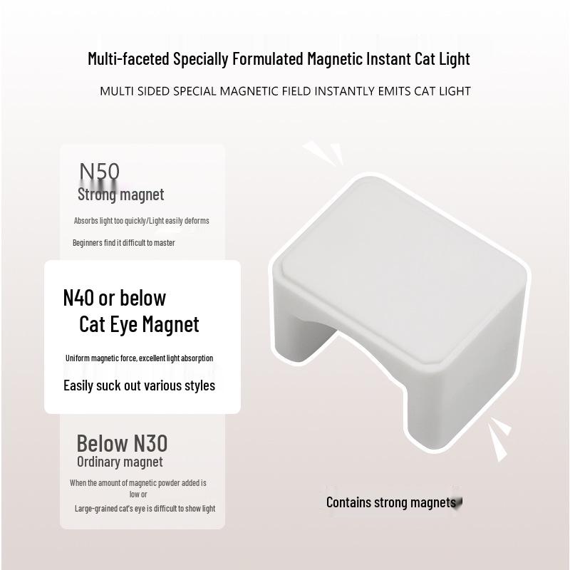U-Shaped 5D Cat Eye Nail Art Magnet with Strong Magnetic Force