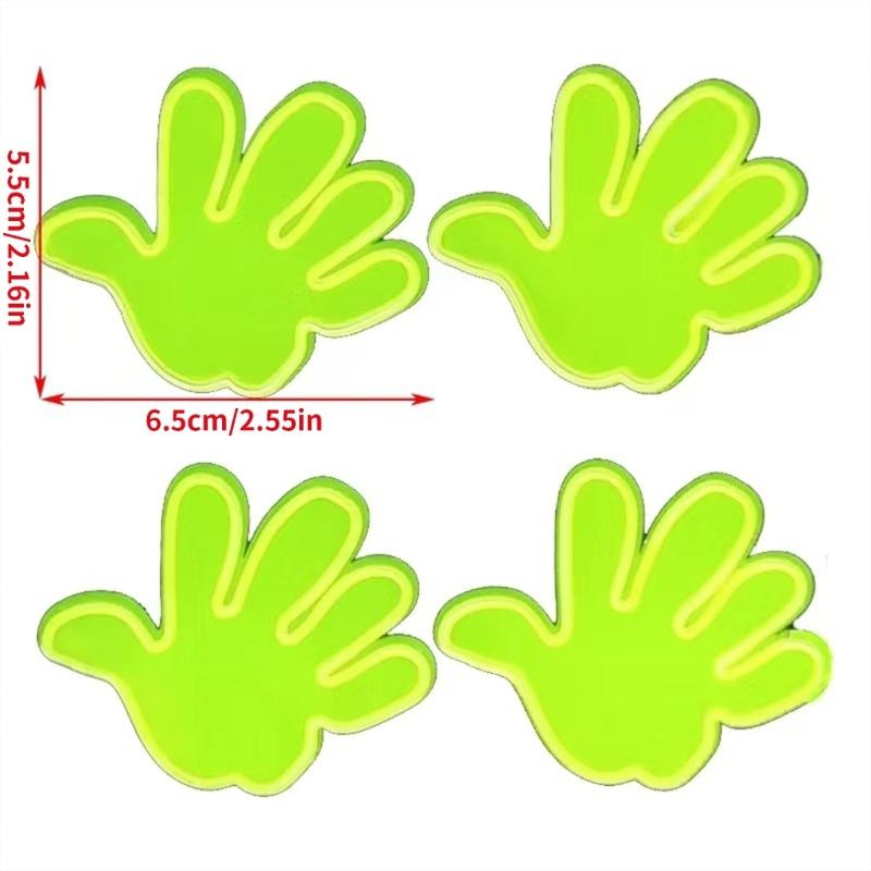 Set of 4 Reflective Bike Stickers Waterproof Designs Bicycles Reflector for Improved Nighttime Riding Safety & Visibility