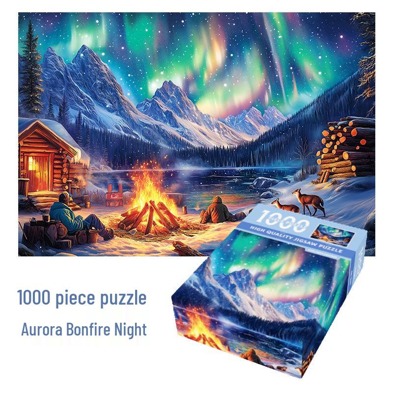Van Gogh Starry Night Jigsaw Puzzle - 1000-Piece Adult Decompression & Educational Toy