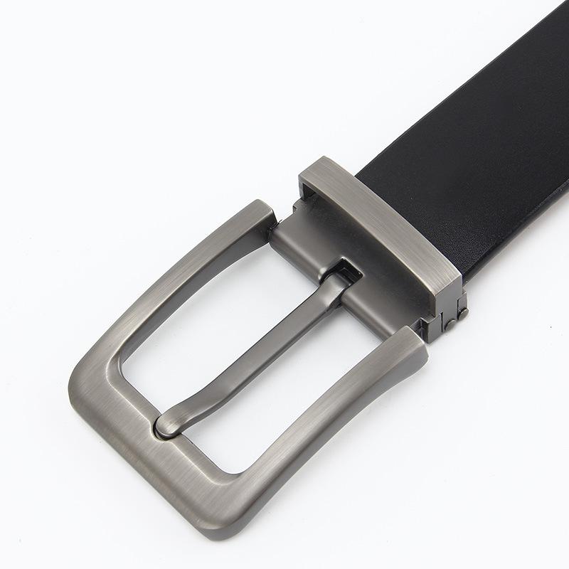 Men's Yellow Cowhide Pin Buckle Belt  Whole Retro Cowhide Japanese Buckle Yellow Cowhide Korean Versatile Belt