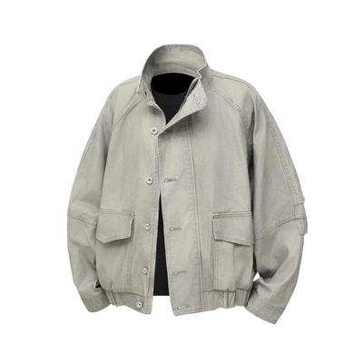 Men Retro Jacket Men Autumn Fashion Casual Baseball Coat Men Casual Washed Coat Man American Style Overcoat Men Cargo Jackets