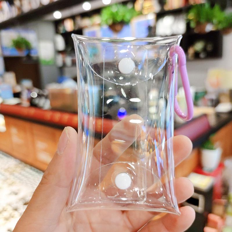 

PVC Stroller Bag: Transparent Cartoon Figurine Pouch for Keys, Earphones, Lipstick & Small Accessories 10*20 cm