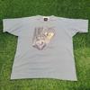 Vintage 90er Alaska Wolf Pack Shirt XL 22x27 verblasstes Grün Wildtiere