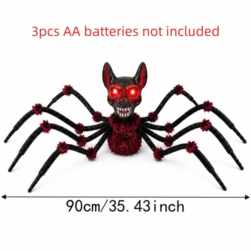 Fantasma Rampicante Elettrico di Halloween Testa Calva Occhi Luminosi Zombie Rampicante Figura Realistica Mobile Stanza degli Enigmi Fantasma Rampicante