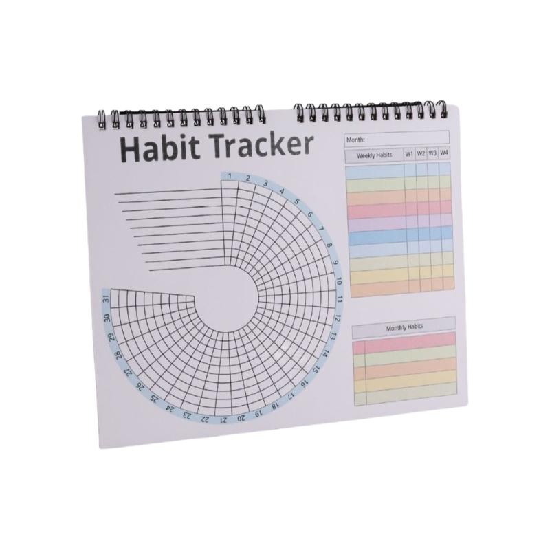 Colorful Habits Trackers Calendar Life Planner Daily Habits Trackers Journal with Binding for Personal Growth
