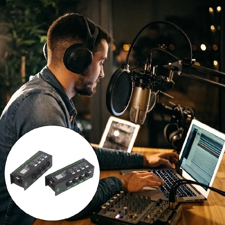 4-Kanal DMX512 RJ45 Ethercon Signal Extender RJ45 Ethercon Kabeladapterbox für Studioaufnahmen