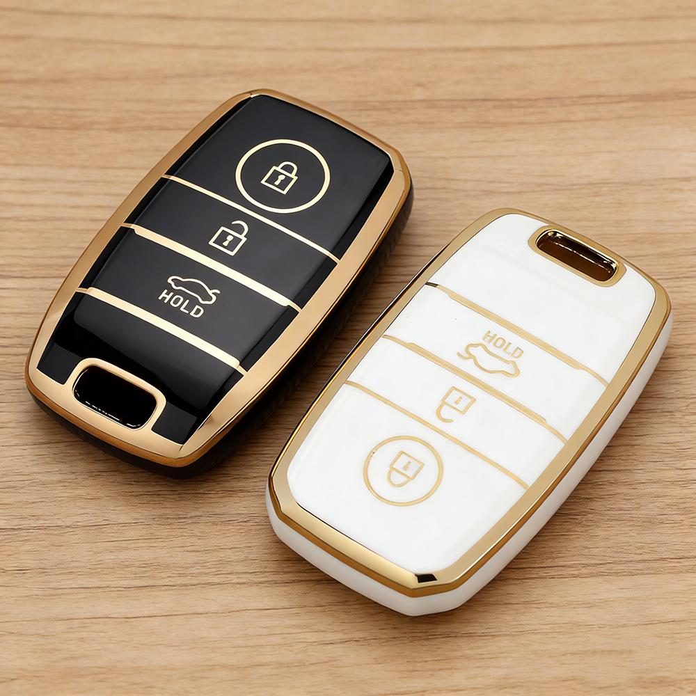 Soft Car Key Case Cover for KIA Sportage Cerato Optima K2 K3 K4 K5 RIO Picanto Soul Sorento Sedona 3/4 Buttons Car Key Shell Bag