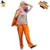 Halloween Orange Prisoner Couple Costume Jumpsuit Set