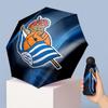 Real Sociedad FC Mini 5 Fold Pocket Umbrella Compact Lightweight Anti UV Rain Sun Protection Umbrella Portable Travel Umbrella
