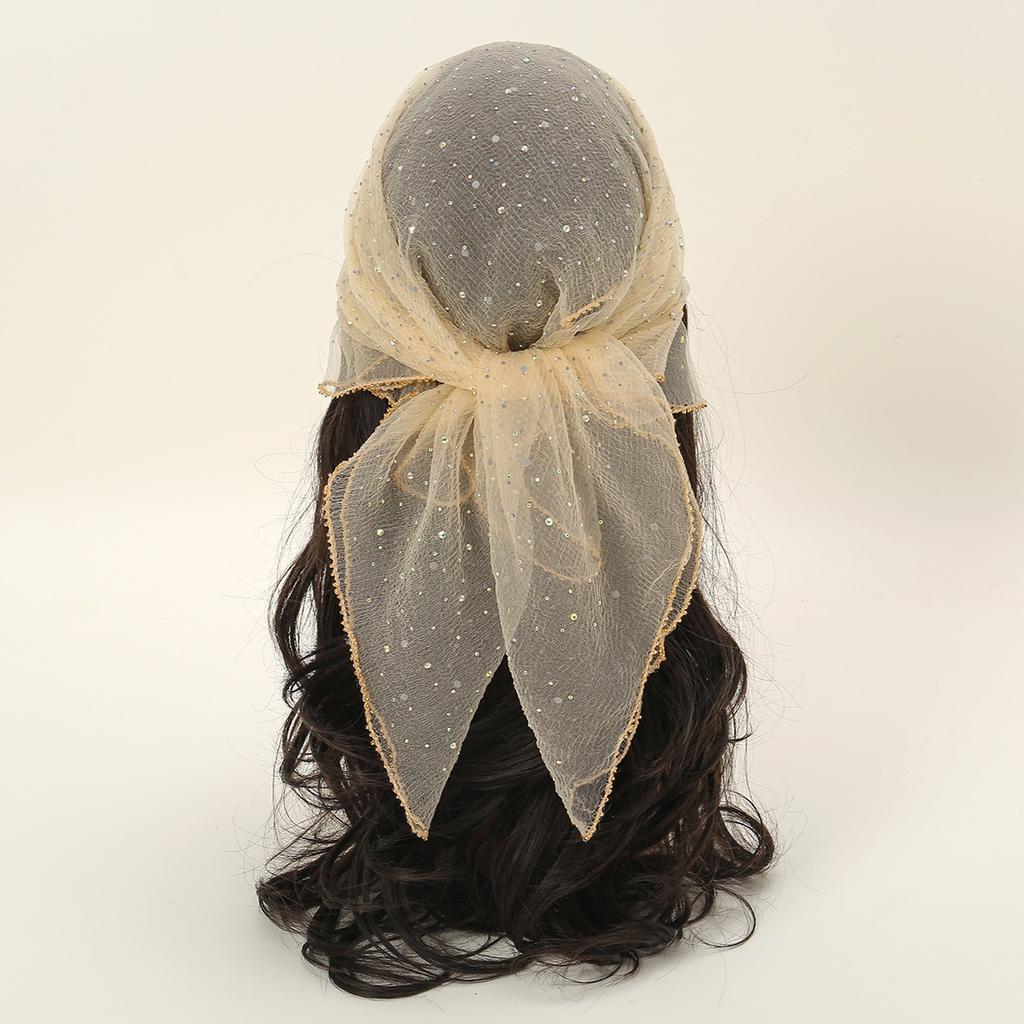 Fashion Hot Diamond Hijab Full Sky Star Square Scarf Headwraps Thin Veil Bandana Headband Foulard Female Headscarf Turban