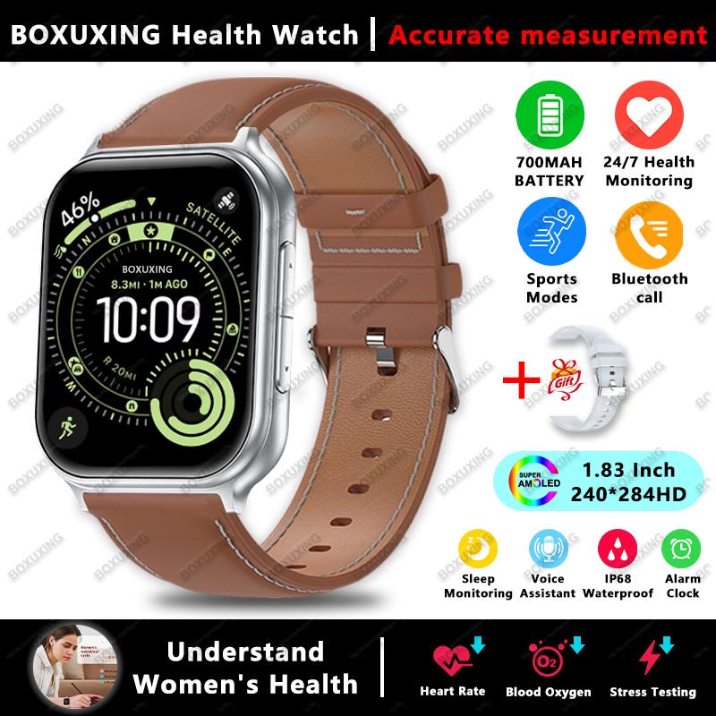 New Smart Watch Men 1.83'' AMOLED Screen 700MAH Outdoor Sports IP68 Waterproof Heart Rate GPS Grack Bluetooth Call Smartwatches