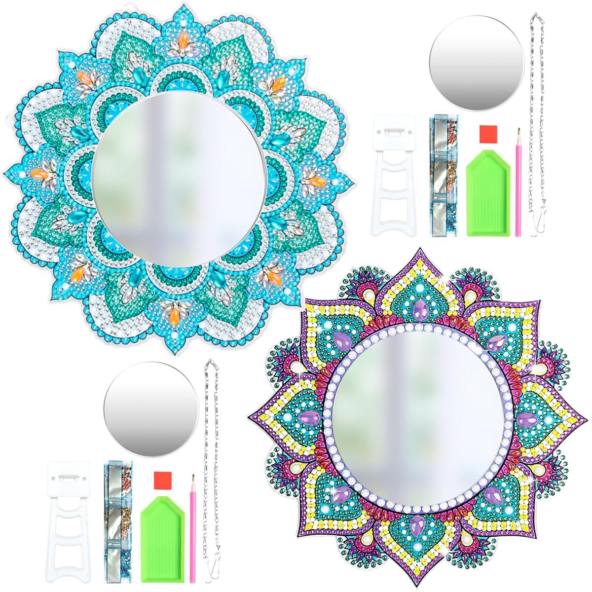 

ЗДОРОВЫЙ Набор для начинающих с алмазной мозаикой, Зеркало, Искусство, Поделки, Взрослые, (Набор 2) 1DJZ005 & 2DJZ006