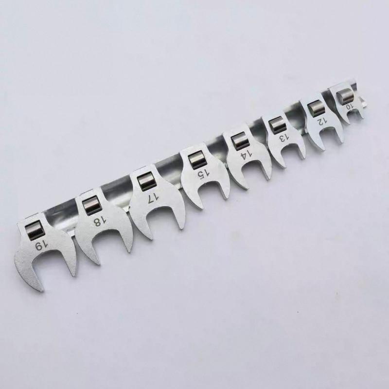 3/8-inch L-shaped Horn Dual-purpose Open-end Wrench Interchangeable Head Movable Opening Head Mid Fly Quick Ratchet Horn
