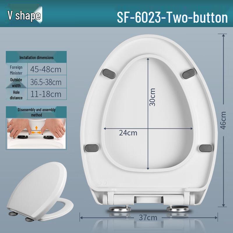 MDNG Universal V-Shape Top-Mount Toilet Seat