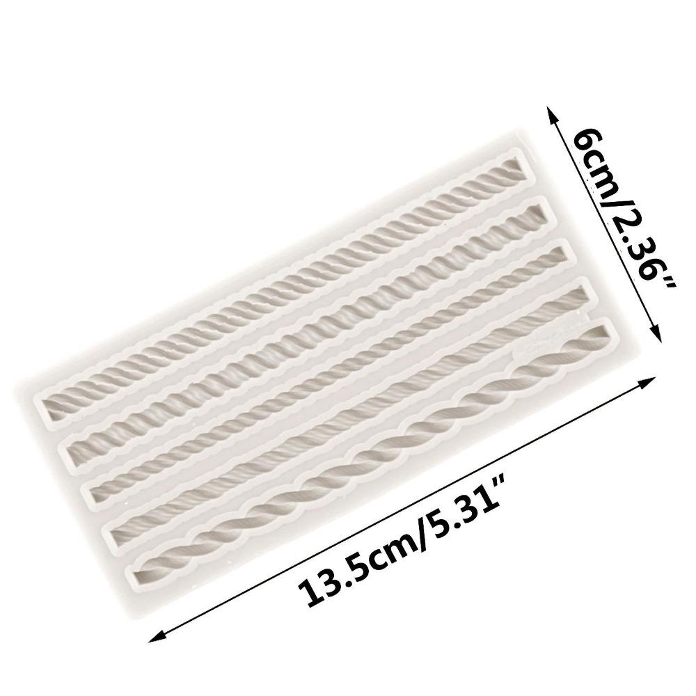 Knitting Twine Braided Rope Silicone Mould Fondant Cake Decorating Tools Candy Resin Clay Mould Chocolate Gumpaste Moulds