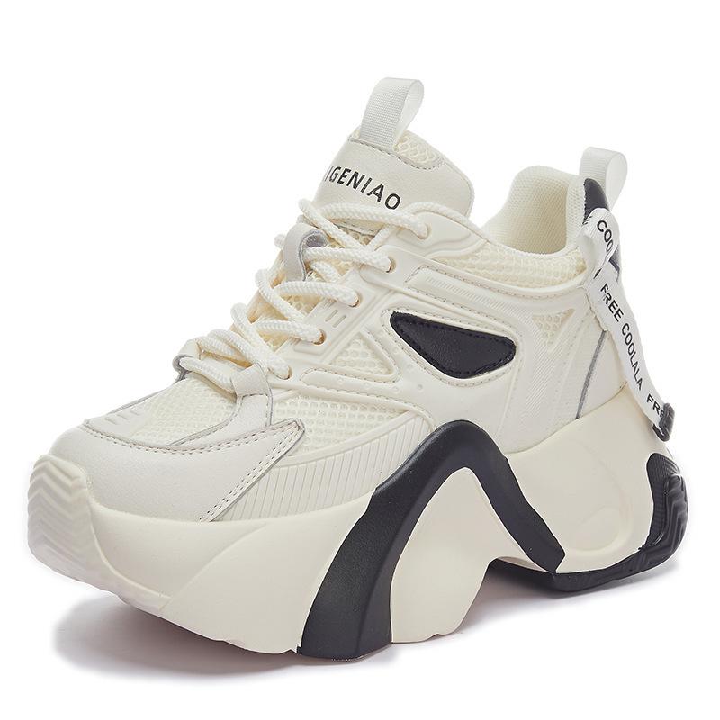 Inner Height Increase New Breathable Dad Shoes Platform Mesh Small Sports and Leisure Shoes A