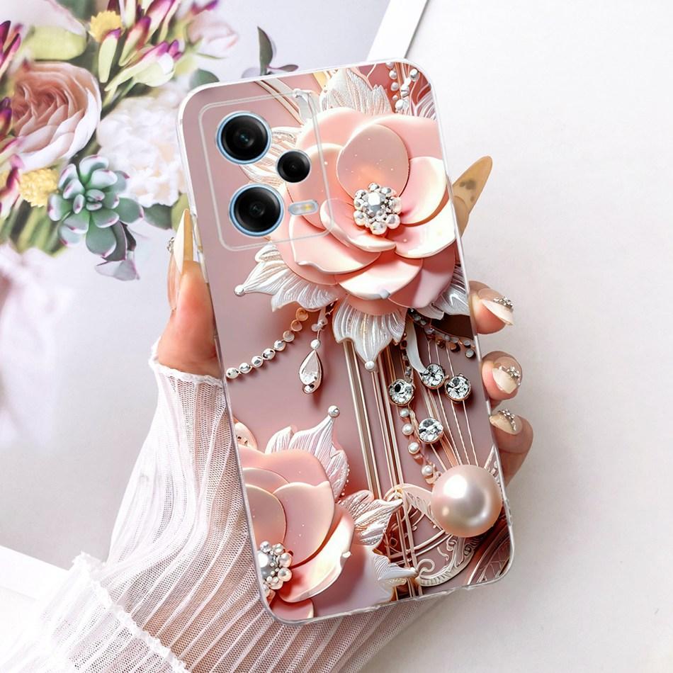 For Xiaomi Redmi Note 12 Pro 5G 2026 Cute Flower Butterfly Cat Painted Case For Redmi Note12 Pro Soft Silicone TPU Phone Cases