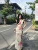 2025 Thai Style Sunset Beach Bikini & Long Dress Set - Sexy & Elegant Floral Design