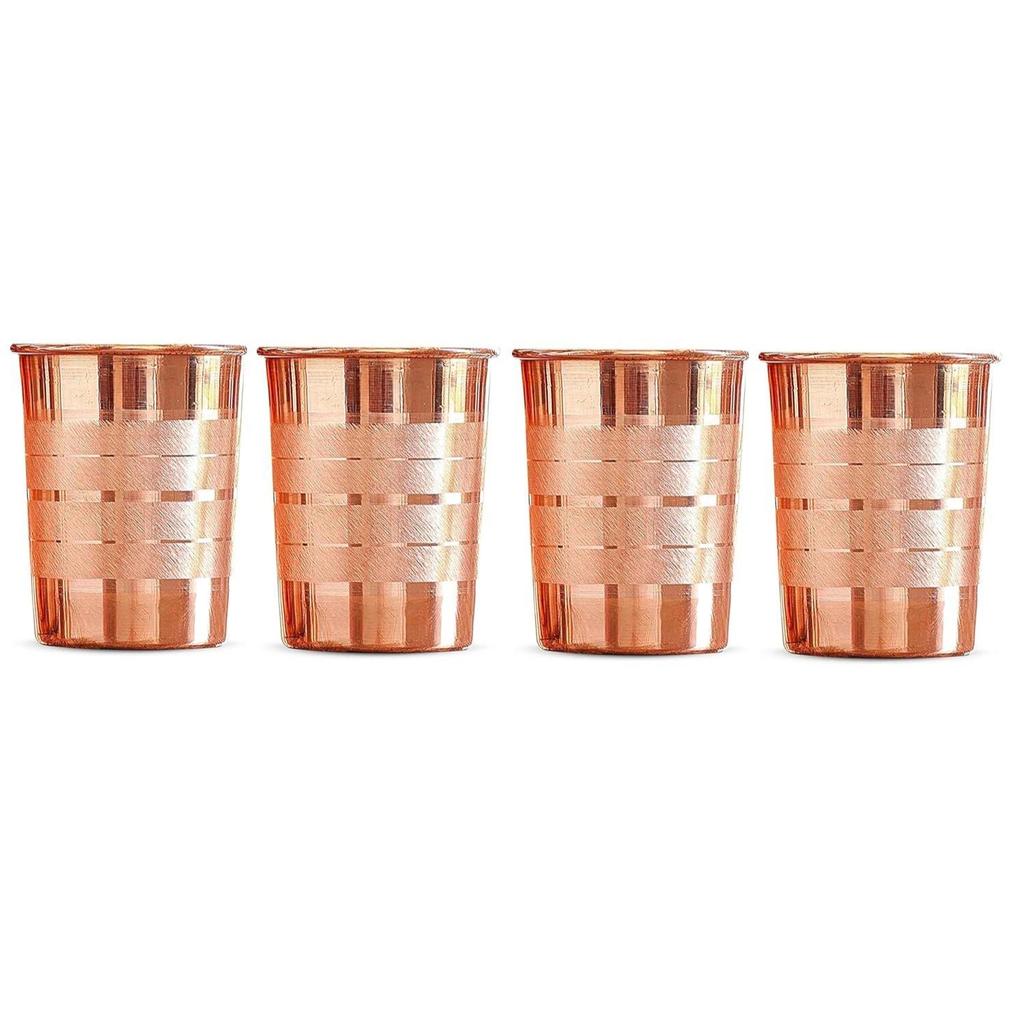 100% Pure Copper Tumbler 300ml | Ayurvedic Drinking Glass for Water | Handcrafted Copper Utensil for Daily Use