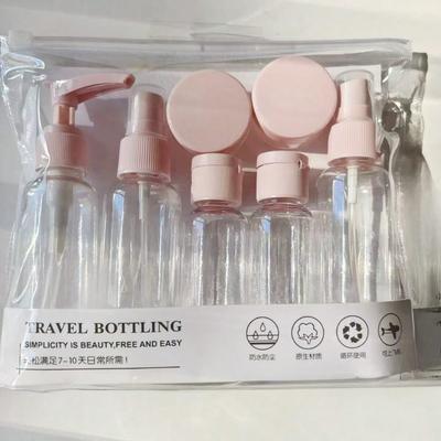 1 set Reiskosmetica Herbruikbare Flesjes, Draagbare Toiletartikelen Tas Set Met Sprayflesjes, Lotions, Shampoo, Crèmes, Lege Potjes