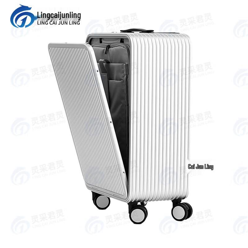 Premium Front-Opening Aluminum Alloy Spinner Suitcase