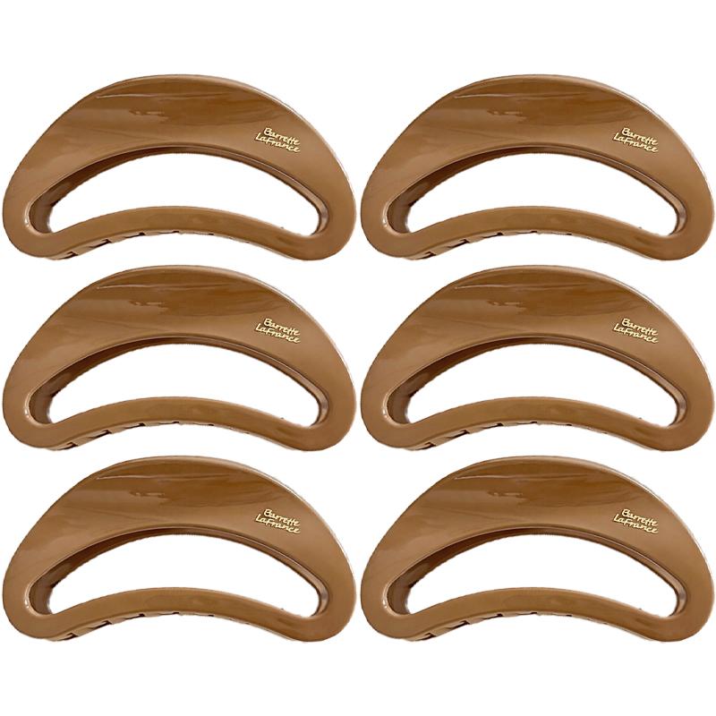 Korean New Semi-Circle Solid Color Large Hair Clip High-Quality Vintage Versatile Shark Clip Hair Accessory