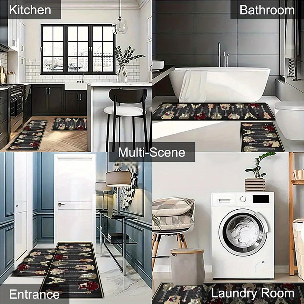 1/2pcs Musical Instrument Guitar Carpet Living Room Carpet Corridor Porch Carpet Kitchen Anti-Slip Home Decoration Carpet