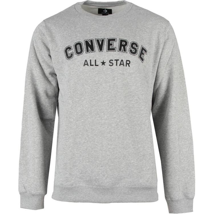 

New Converse Sweatshirt Unisex Gray 10025422-A04 S