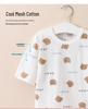 Children's Summer Cotton Pajama Set - Cartoon Print, Tagless, 3/4 Sleeves, for Air-conditioned Rooms